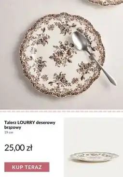 Homla Talerz deserowy LOURRY brązowy 19 cm oferta