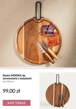 Homla Deska do serwowania z nożykami MOOKA 3 el. 40,5 cm oferta