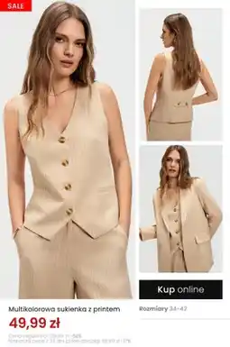 Top Secret Sukienka multikolorowa z printem oferta