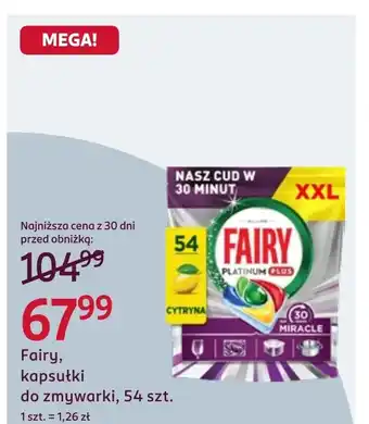 Rossmann Kapsułki do zmywarki Fairy oferta