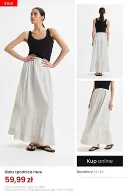 Top Secret Biała spódnica maxi oferta