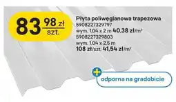 Castorama Płyta poliwęglanowa trapezowa Scala 1,04x2 m oferta