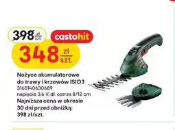 Castorama Nożyce akumulatorowe do trawy i krzewów Bosch ISIO3 oferta
