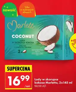Biedronka Lody w skorupce kokosa Marletto 2-pak oferta