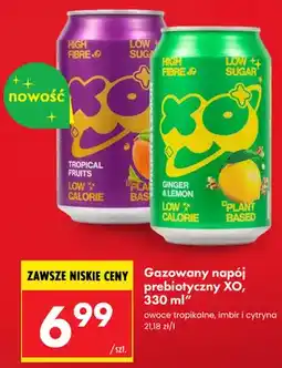 Biedronka Gazowany napój prebiotyczny XO imbir i cytryna oferta