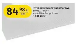 Castorama Płyta poliwęglanowa komorowa Scala 0,98x2 m oferta