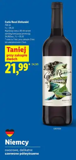 Lidl Carlo Rossi Zinfandel oferta