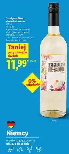 Lidl Sauvignon Blanc, dealkoholizowane oferta