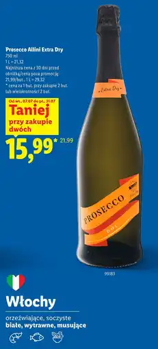 Lidl Prosecco Allini Extra Dry oferta