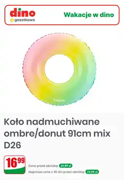 Dino Koło nadmuchiwane ombre/donut 91cm mix D26 oferta