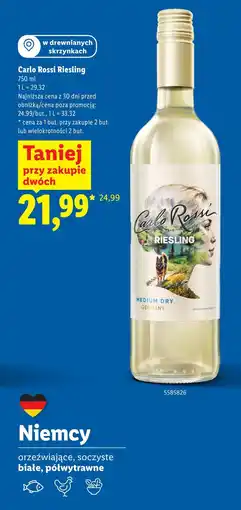 Lidl Carlo Rossi Riesling oferta