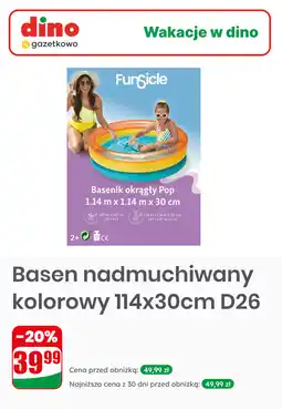 Dino Basen nadmuchiwany kolorowy 114x30cm D26 oferta