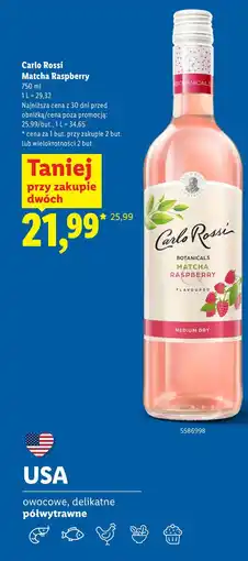 Lidl Carlo Rossi Matcha Raspberry oferta