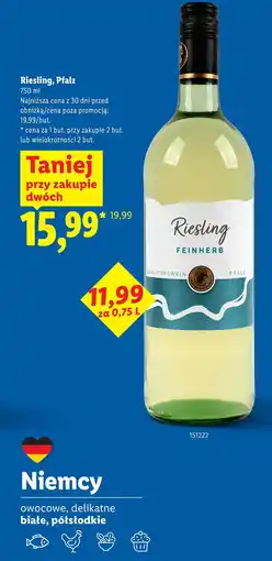 Lidl Riesling, Pfalz oferta