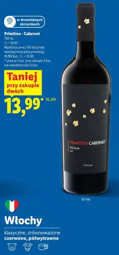 Lidl Primitivo - Cabernet oferta