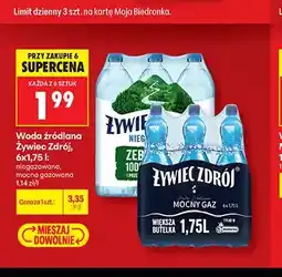 Biedronka Woda źródlana Żywiec Zdrój niegazowana 6-pak oferta
