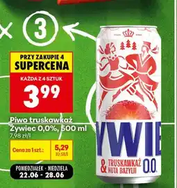 Biedronka Piwo bezalkoholowe Żywiec Truskawkaż & Nuta Bazylii oferta