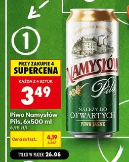 Biedronka Piwo Namysłów Pils oferta