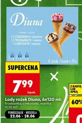 Lody rożek Diuna 6-pak