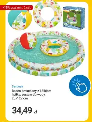 Basen dmuchany z kółkiem i piłką Bestway 20x122 cm