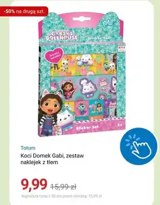 Zestaw naklejek z tłem Koci Domek Gabi Totum
