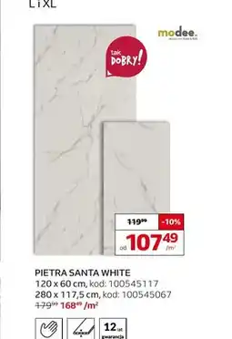 Komfort Płyta ścienna mineralna Modee Pietra Santa White 120x60 cm oferta
