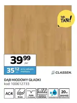 Komfort Panele podłogowe Classen Dąb Miodowy Gładki AC4 8 mm oferta
