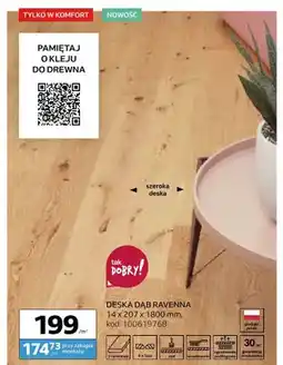 Komfort Deska podłogowa dębowa Barlinek Dąb Ravenna 14x207x1800 mm oferta