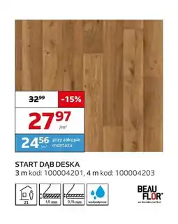 Komfort Wykładzina elastyczna Beau Flor Start Dąb Deska oferta