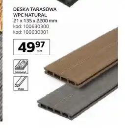 Komfort Deska tarasowa WPC Natural 21x135x2200 mm oferta
