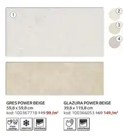 Komfort Glazura Opoczno Power Beige 39,8x119,8 cm oferta