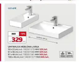Komfort Umywalka meblowa Cersanit Larga 50x22 cm oferta