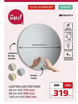 Komfort Lustro LED Senti Costano 80 cm oferta