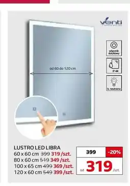 Komfort Lustro LED Venti Libra 60x60 cm oferta