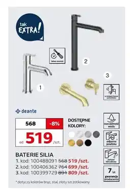Komfort Bateria umywalkowa Deante Silia oferta