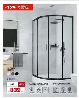 Komfort Kabina prysznicowa Deante Funkia Evo oferta
