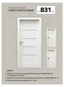 Komfort Drzwi wewnętrzne Porta Verte Home oferta