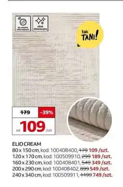 Komfort Dywan Elio Cream 80x150 cm oferta