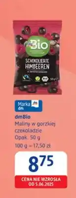 dm drogerie markt Maliny w gorzkiej czekoladzie dmBio oferta