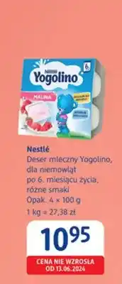 dm drogerie markt Deser mleczny Nestlé Yogolino malina oferta