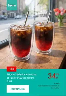 4home Szklanka termiczna do latté 4Home Hot&Cool 350 ml 2-pak oferta