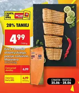 Biedronka Filet z łososia atlantyckiego porcja rodzinna Marinero oferta