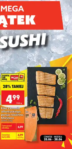 Biedronka Filet z łososia atlantyckiego, porcja rodzinna, Marinero oferta