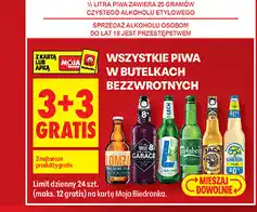 Biedronka Wszystkie piwa w butelkach bezzwrotnych oferta