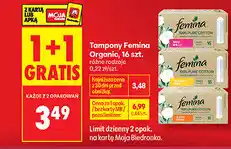 Biedronka Tampony Femina Organio, 16 szt oferta