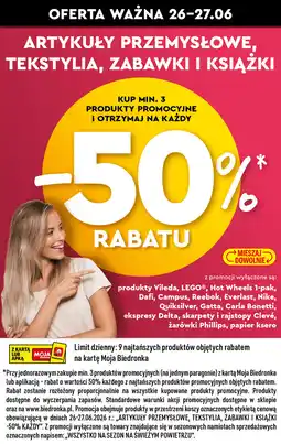 Biedronka Artykuły przemysłowe, tekstylia, zabawki i książki oferta