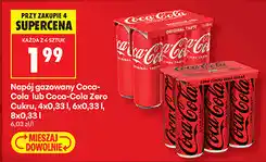 Biedronka Napój gazowany Coca-Cola lub Coca-Cola Zero Cukru, 4x0,33 l, 6x0,33 l, 8x0,33 l oferta