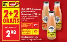 Biedronka Sok 100% tłoczone jabłko Bracia Sadownicy oferta