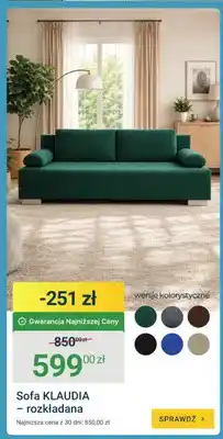 ERLI Sofa rozkładana KLAUDIA oferta