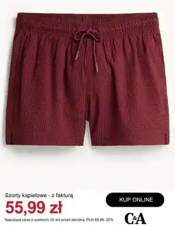 C&A Szorty kąpielowe z fakturą C&A oferta